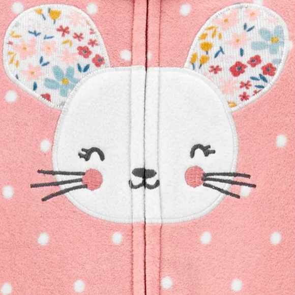 Carter’s Mouse Zip-up Fleece Sleep & Play - Newborn - Picture 4 of 4